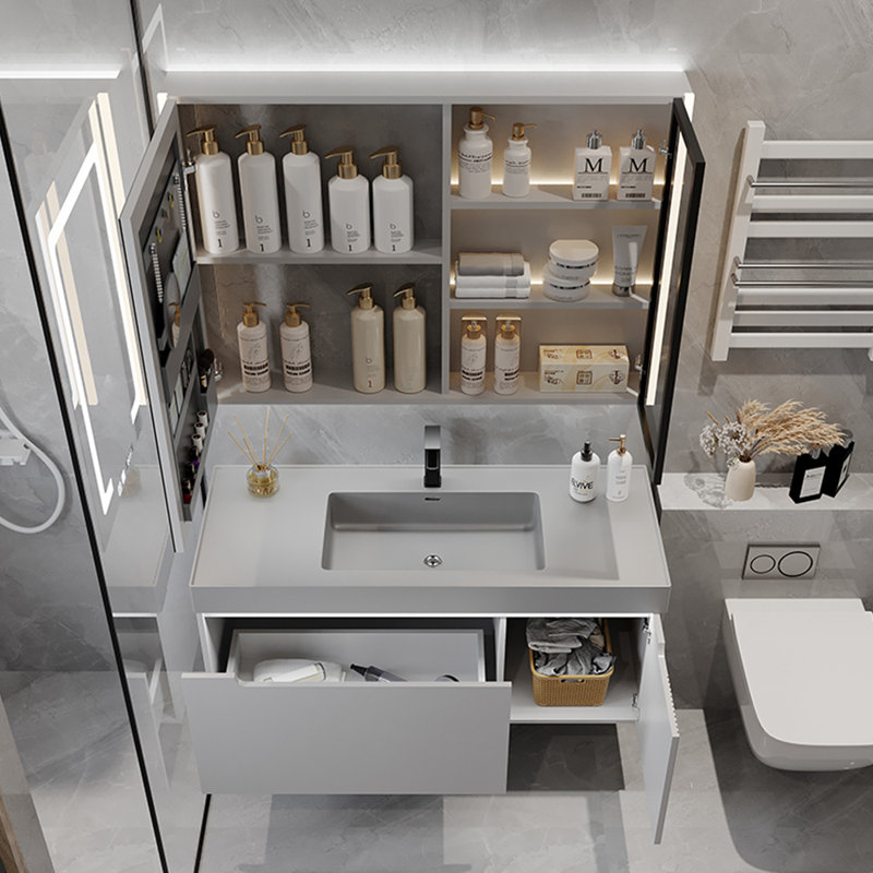 French light luxury style bathroom cabinet
