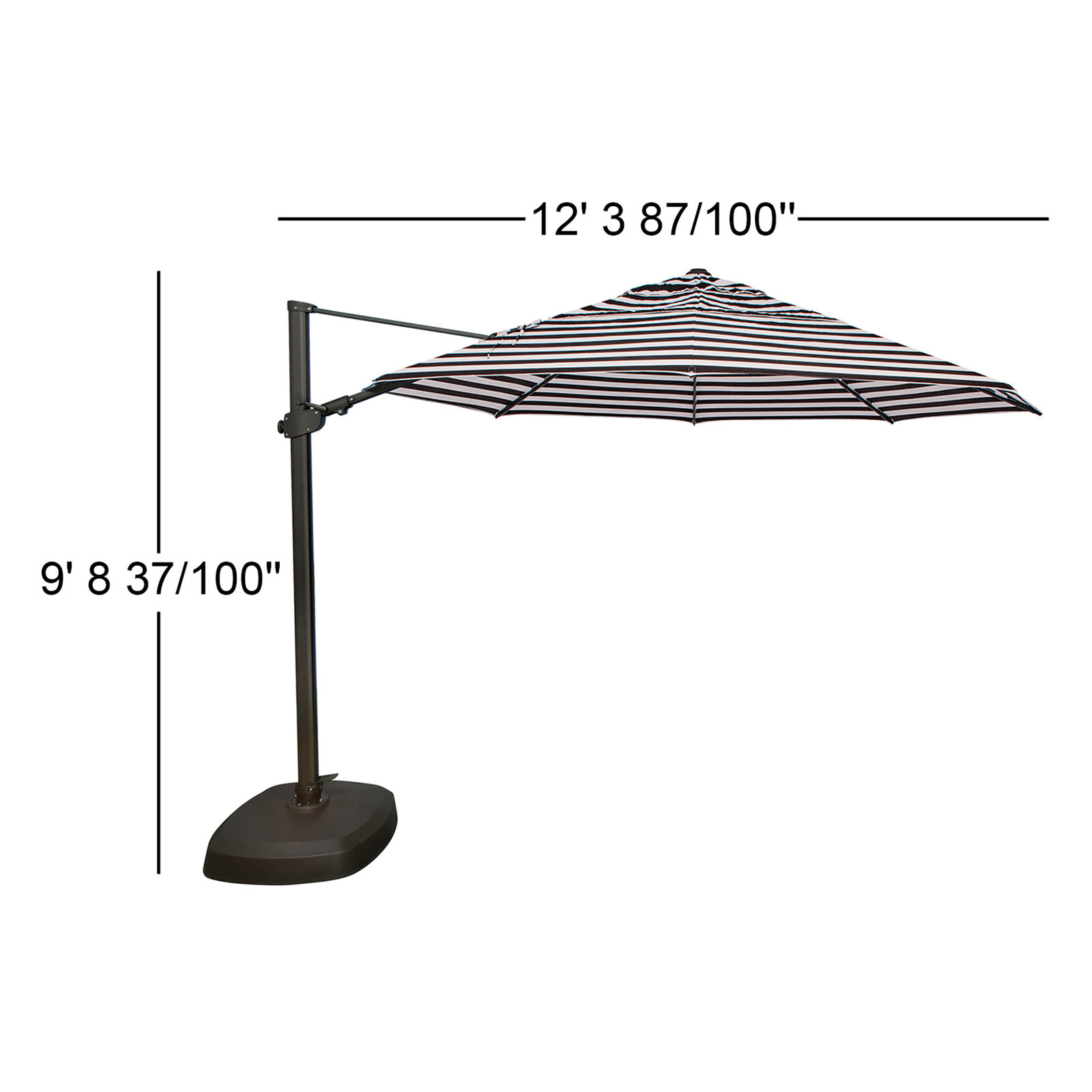 Birchbrook 12.3' Sunbrella® Cantilever Umbrella, Black