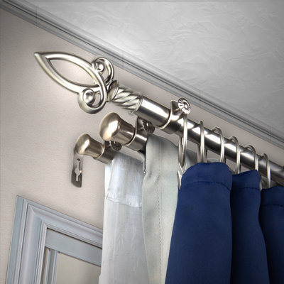 Abiola Steel Adjustable Triple Curtain Rod