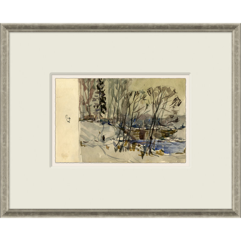 'Small Russian Sketches 24' - Picture Frame Painting on Paper