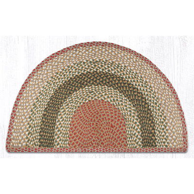  Large Jute Rug Slice Accent 24"x39"