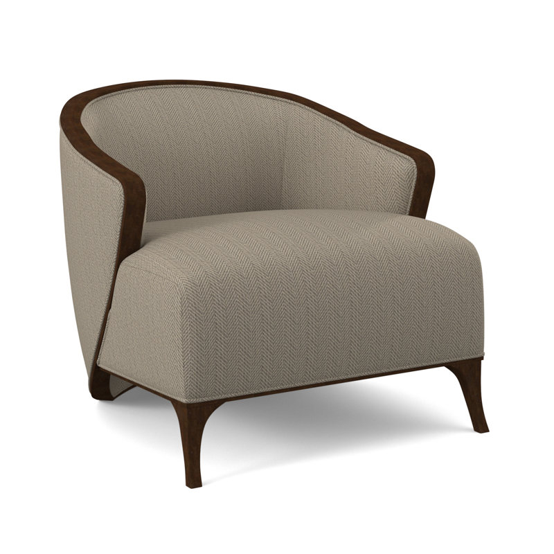Penegrine Lounge Chair, American Walnut, Sunny Linen