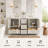 Calonia Snowline Freestanding Double Sink Bathroom Vanity With Engineered Stone Top-536950028