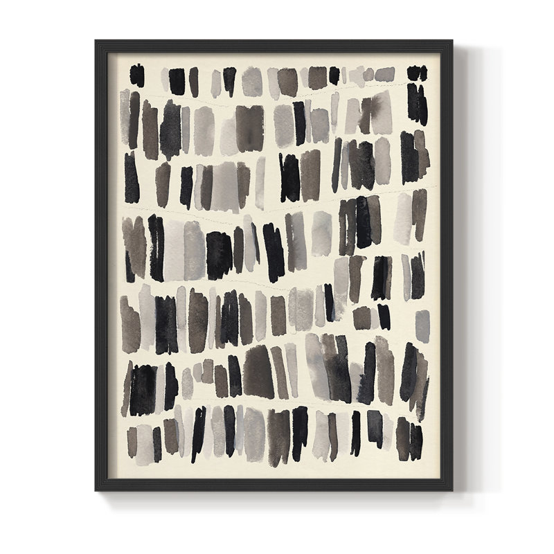 «Chalk and Flint II», reproduction encadrée - bois massif, Noir, H 28 po x l 22 po