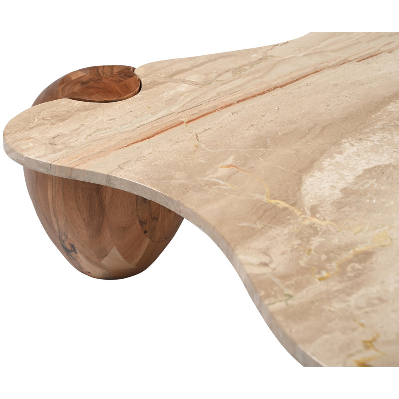 Table basse Liona Danise, Beige/brun