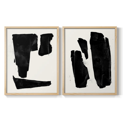 Triple Block Print I-Premium Framed Print -Ready to Hang - No Nails Required - No Nails Required