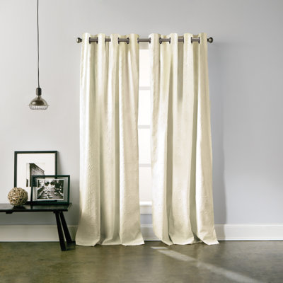 Chrysanthemum Solid Color Grommet Curtain Panel
