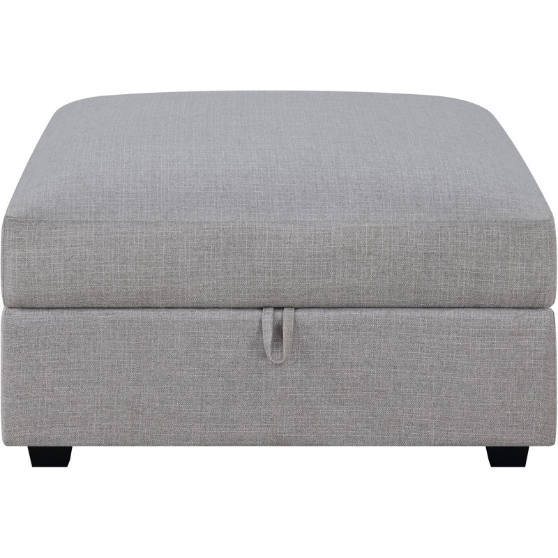 Carré gris avec rangement, hauteur de 21 po, largeur de 39 po et profondeur, design contemporain, matériau souple, 21 po x 39 po x 39 po, rangement pour les décorations d'intérieur
