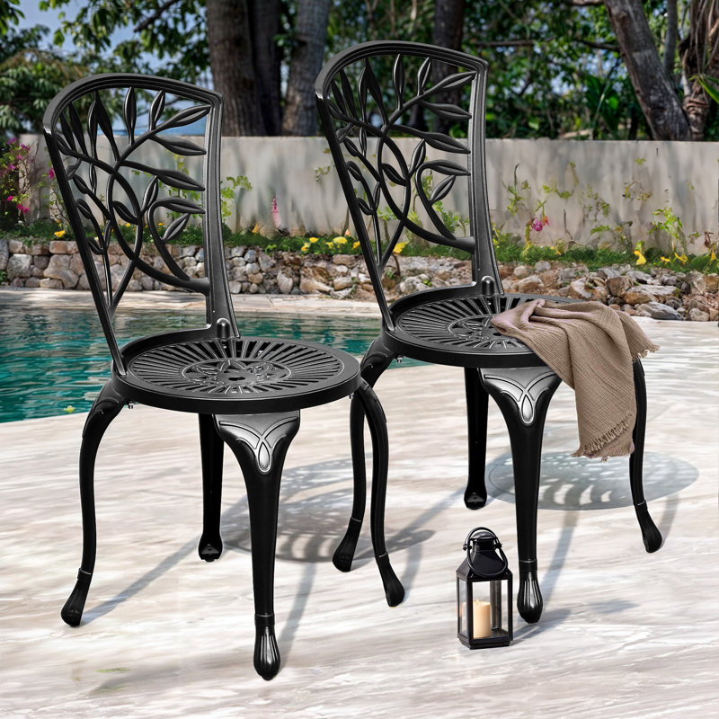 Chaise de terrasse Ashaureah, Noir
