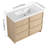 42" Single Free-Standing Bathroom Vanity Set With Resin Sink , Floorstanding Vanity With 2 Soft Close Doors And 1 Shelf-1185063286