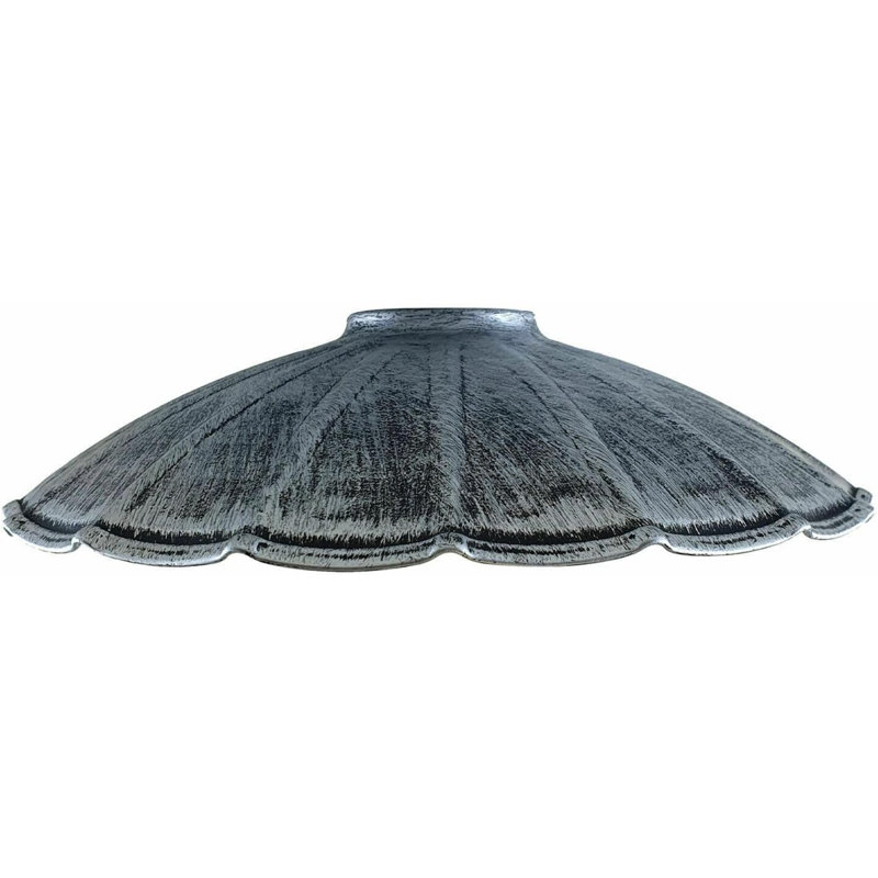 8cm H Metal Empire Lamp Shade, Brushed Silver