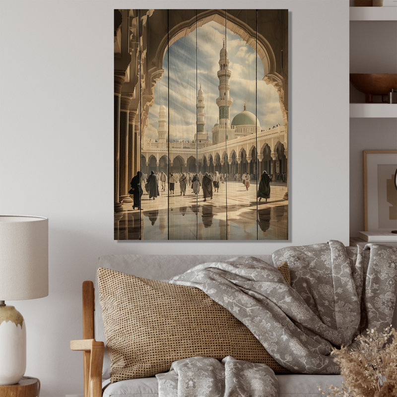 Art de l'Islam Médina sur bois, H 40 po x l 30 po x P 0,78 po