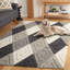 Tapis en laine / coton tissé à la main Rohan en gris / noir-19035020