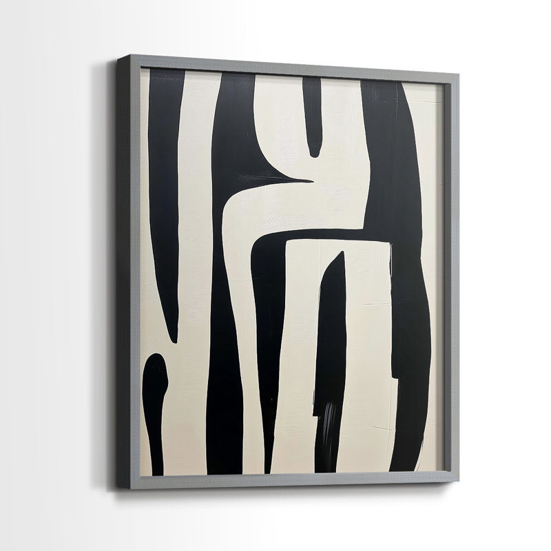 "ABSTRACT Series DCL III" par J Paul, H 11 po x l 9 po, Gris