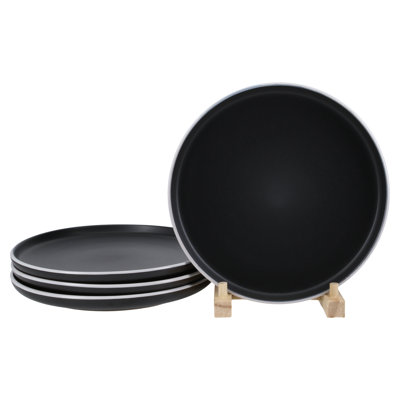 Set of 4, Tempo Salad Plates, 7.75", Onyx