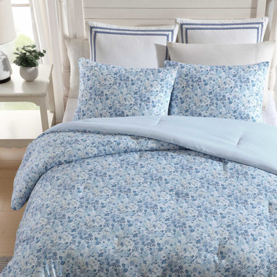 Ensemble d'édredon réversible Laura Ashley Quartet Blue