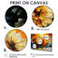 Abstrait orange Dahlia lueur III - Dahlia, reproduction d'art sur toile-925781147-925781121-925781123