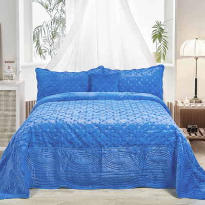4 Piece Tatami Quilted Faux Fur Set