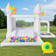 Château gonflable gonflable avec souffleur - château gonflable 13 x 12,3 x 8,3 pi avec glissade, fosse à balles, panier de basketball - aire de saut renforcée 840D Oxford - pour les fêtes d'anniversaire, de fête, de mariage, d'intérieur et d'extér