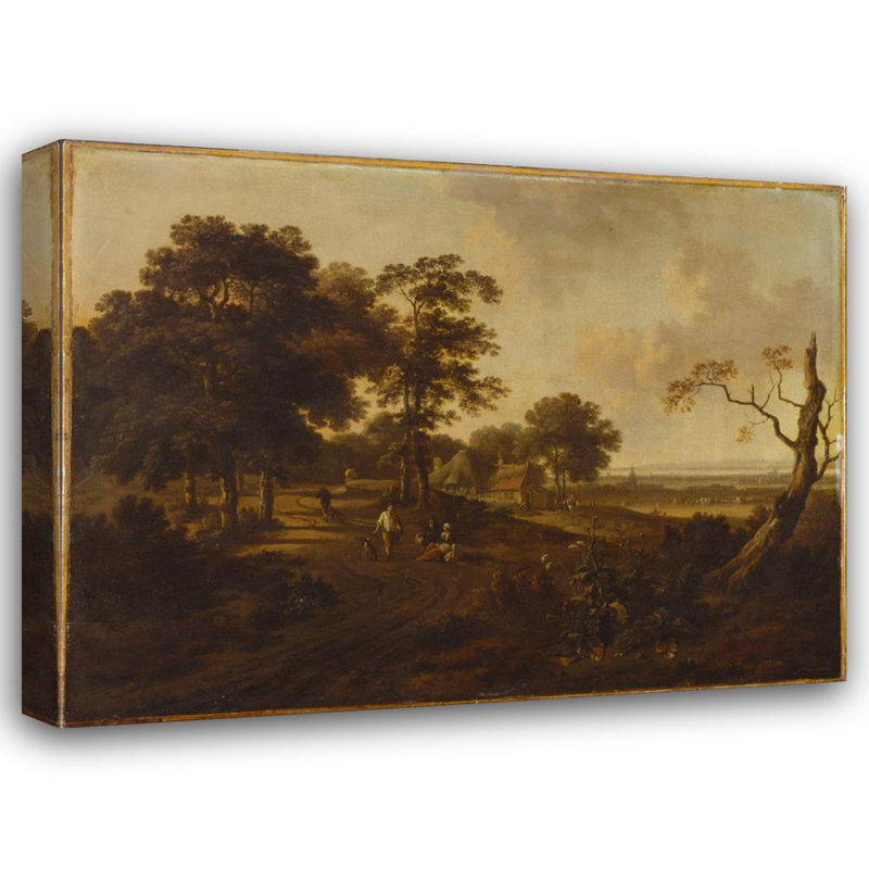 "Paysage" par Jan Wijnants - Art mural sur toile tendue avec châssis, H 18 po x l 14 po