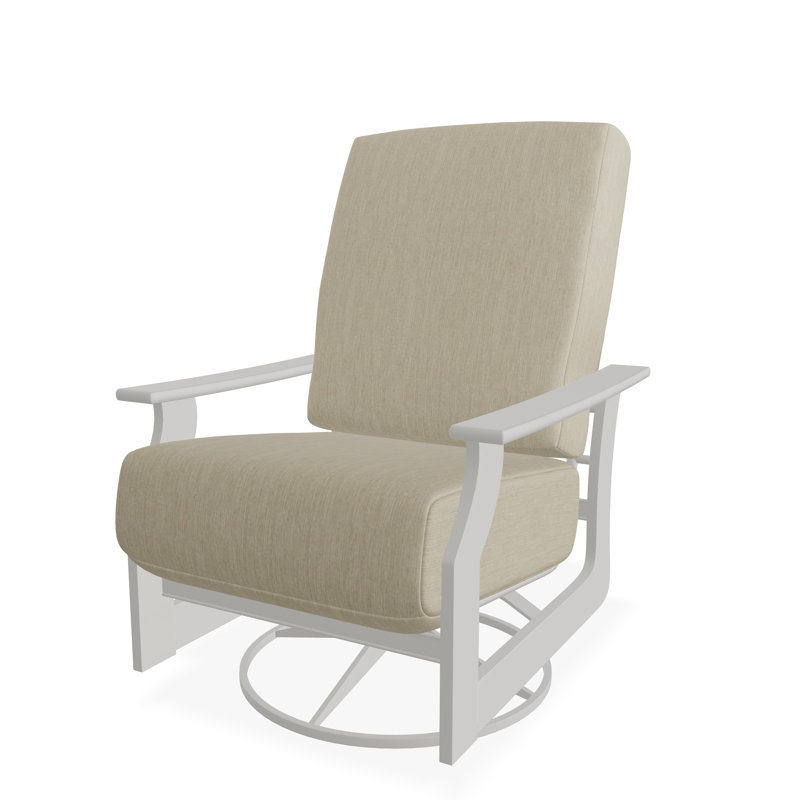 St. Catherine Marine Grade Polymer Deep Seating Cushion Swivel Rocker, Snow, Huskie
