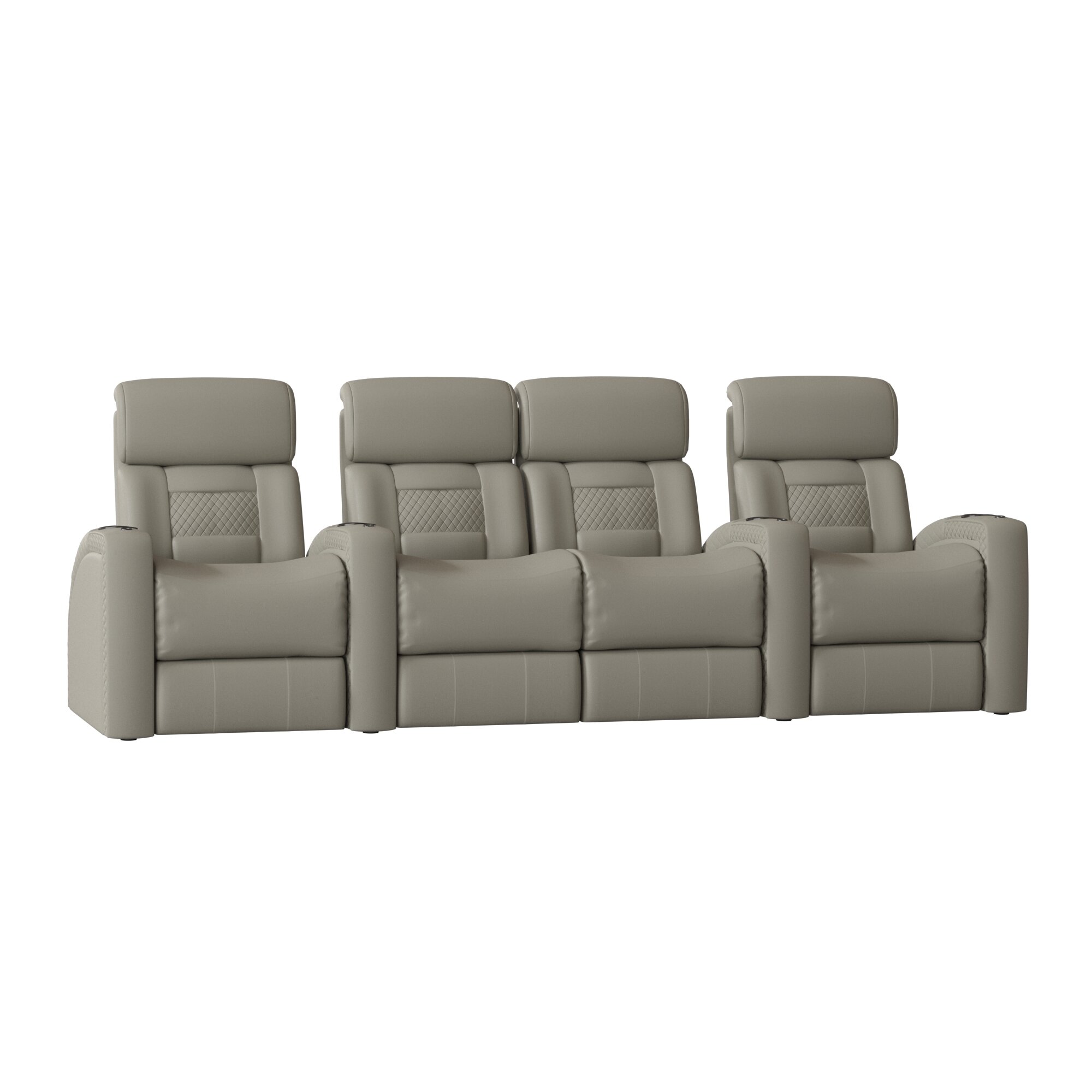 Latitude Run® Diamond Stitch Home Theater Row Seating (Row of 4) | Wayfair