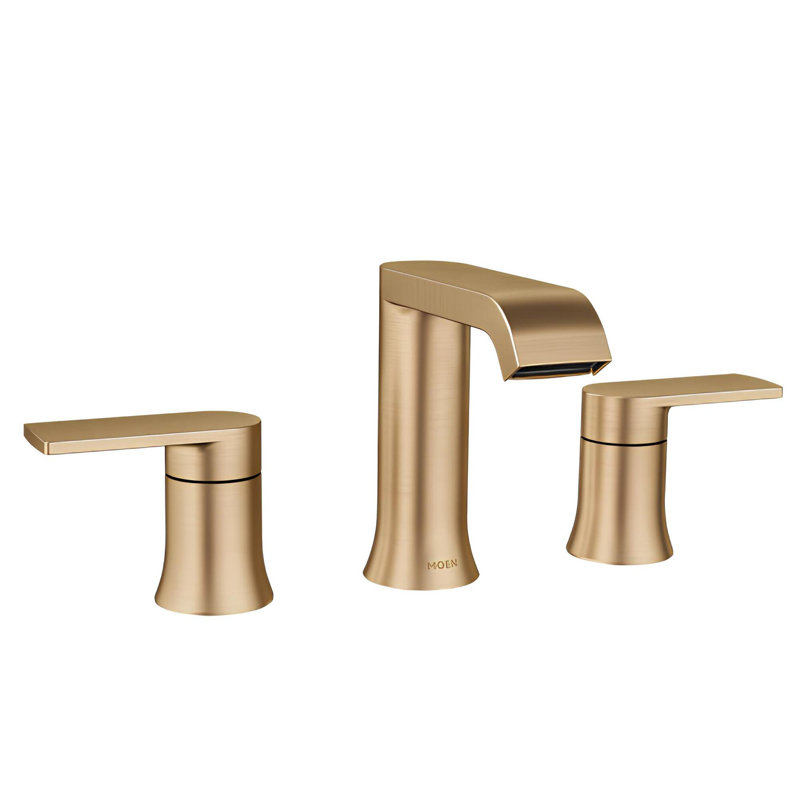 Moen Genta 8 In. Widespread Double Handle Bathroom Faucet (valve Included), Gold