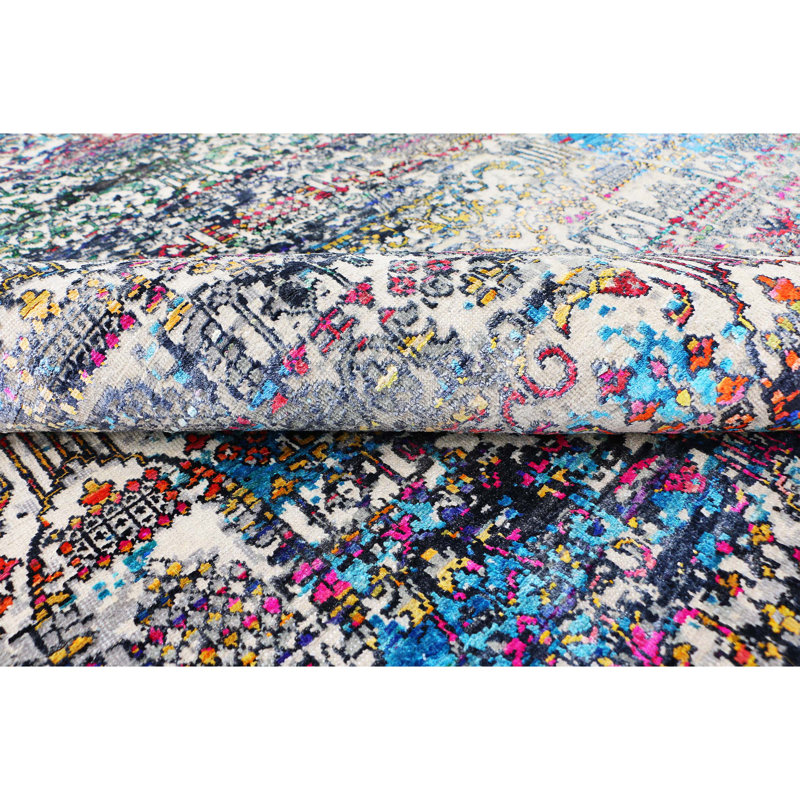 Tapis rectangulaire noué à la main, Rectangle 10 pi x 14 pi
