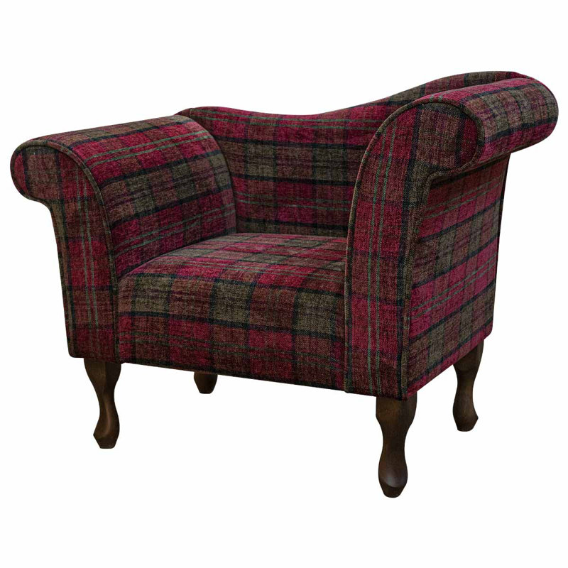 Red Tartan Chaise Chair