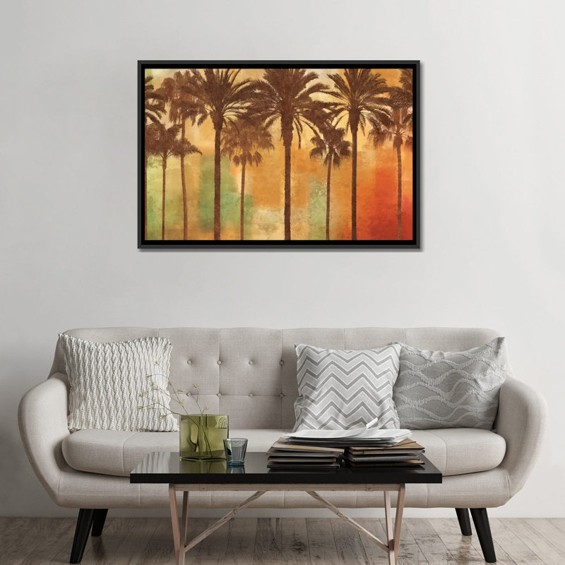 «Palm Paradise», impression sur toile, H 26 po x l 40 po x P 1,5 po, Toile tendue, Pas de tapis