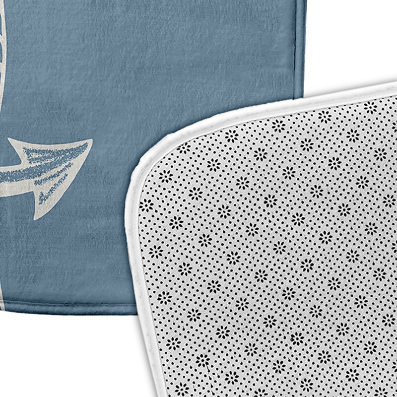 Tapis de bain Nautical Nights, Bleu, L 21 po x L 34 po