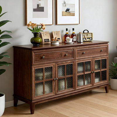 All-solid wood vintage storage sideboard cabinet