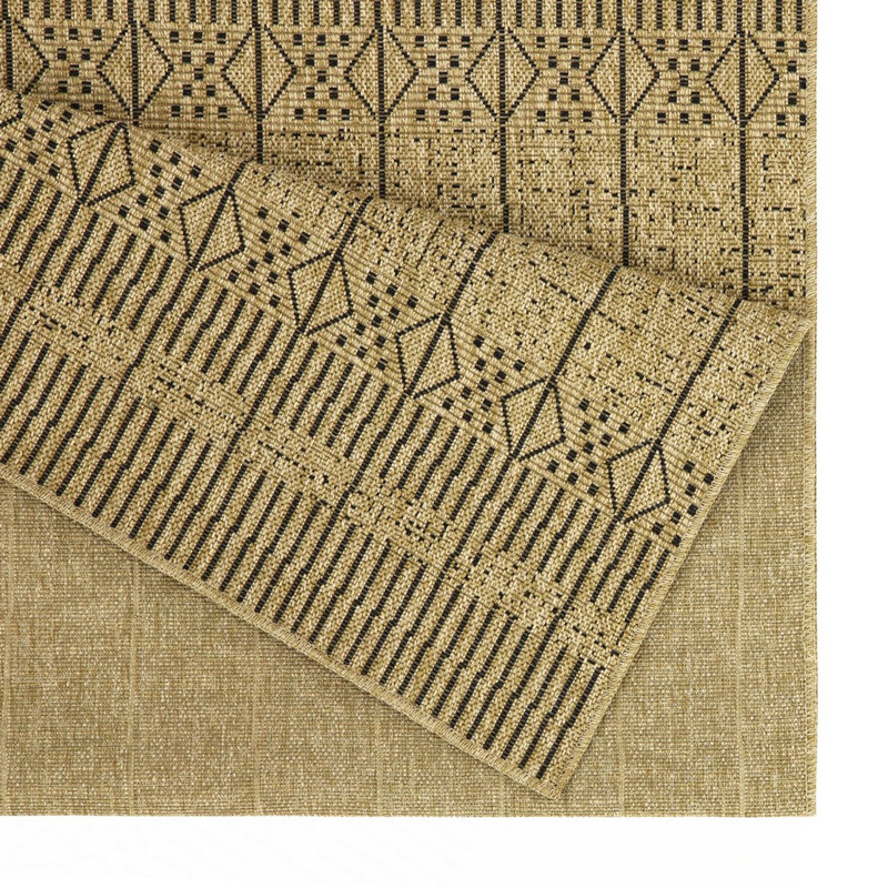 Black Indoor/Outdoor Area Rug, Runner 2'7" x 7'3"