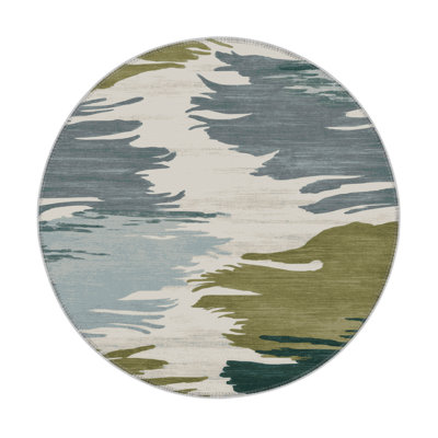 Tapis intérieur et extérieur brun Watercolor