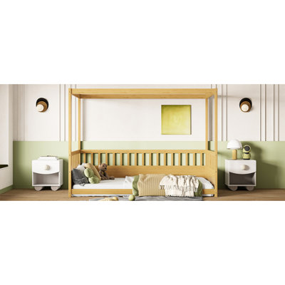 Twin Floor Bed - Promote Independence In Canopy Frame For Create A Personalized Sleeping Area