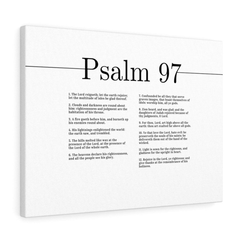 The Lord Reigneth Psalm 97 1 Piece Wrapped Canvas Wall Art, 30cm H x 41cm W