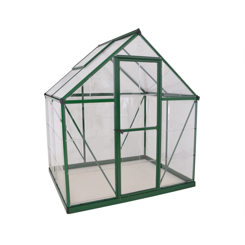 Hybrid 6 Ft W x 4 Ft D Greenhouse, Green