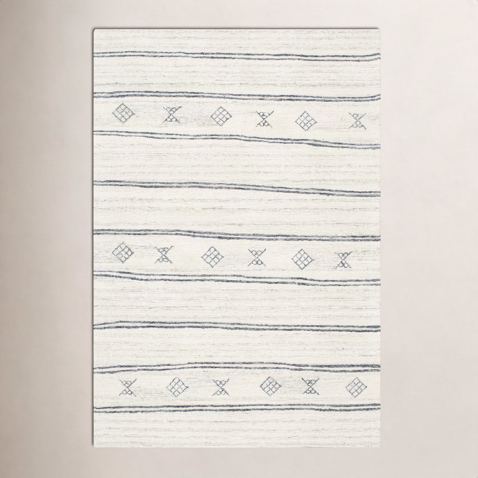 Milada Hand-Tufted Striped Rug, Rectangle 2' x 3'