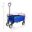 Folding Wagon Garden Shopping Beach Cart (Blue)