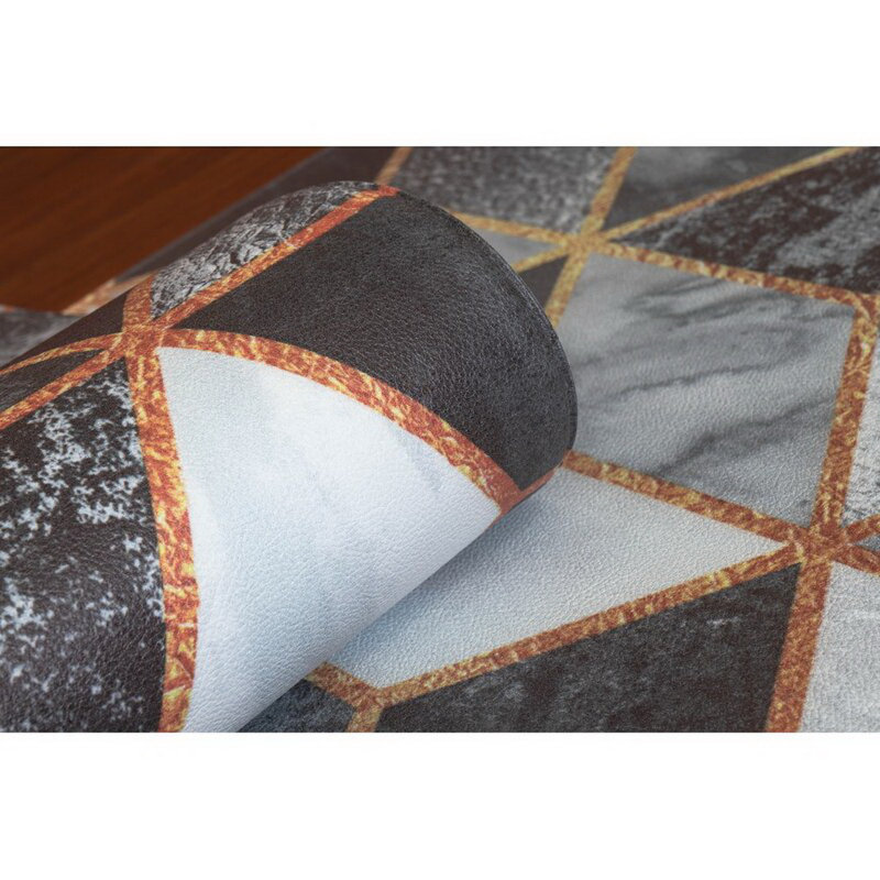 Sharry Geometric Water Resistant Anti-Fatigue Non-Skid Kitchen Mat
