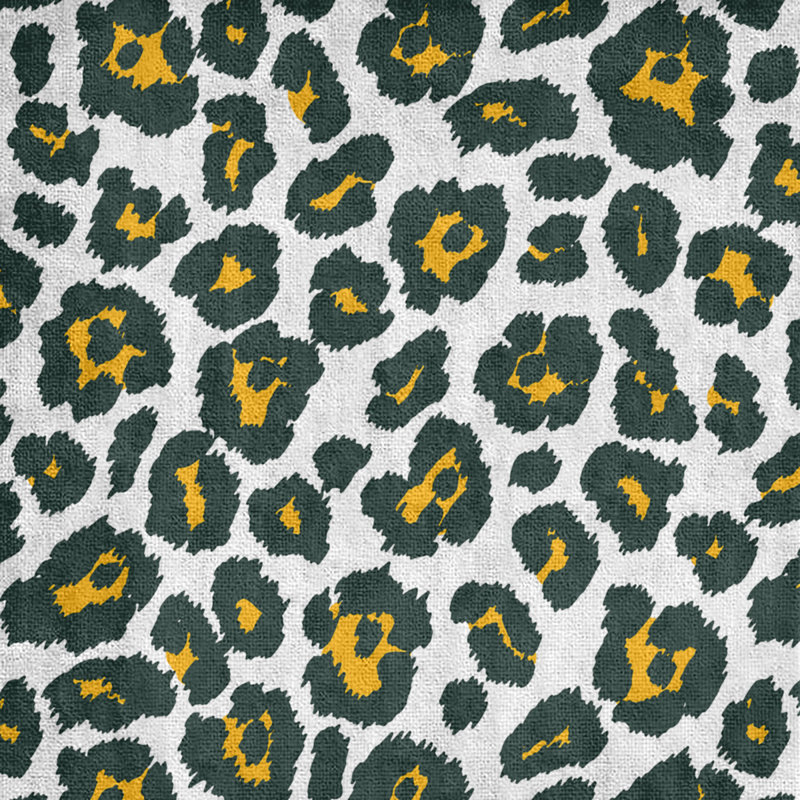 Serviette de plage Davlin, Blanc / or / vert foncé, Mélange polyester-coton