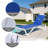 Kozyard Outdoor Chaise Lounge Chair, Full Flat Adjustable Patio Lounger with Aluminum Frame & Resin Legs, Textilene Fabric for Poolside, Backyard & Beach (NavyBlue, W/ Table) -1392050208