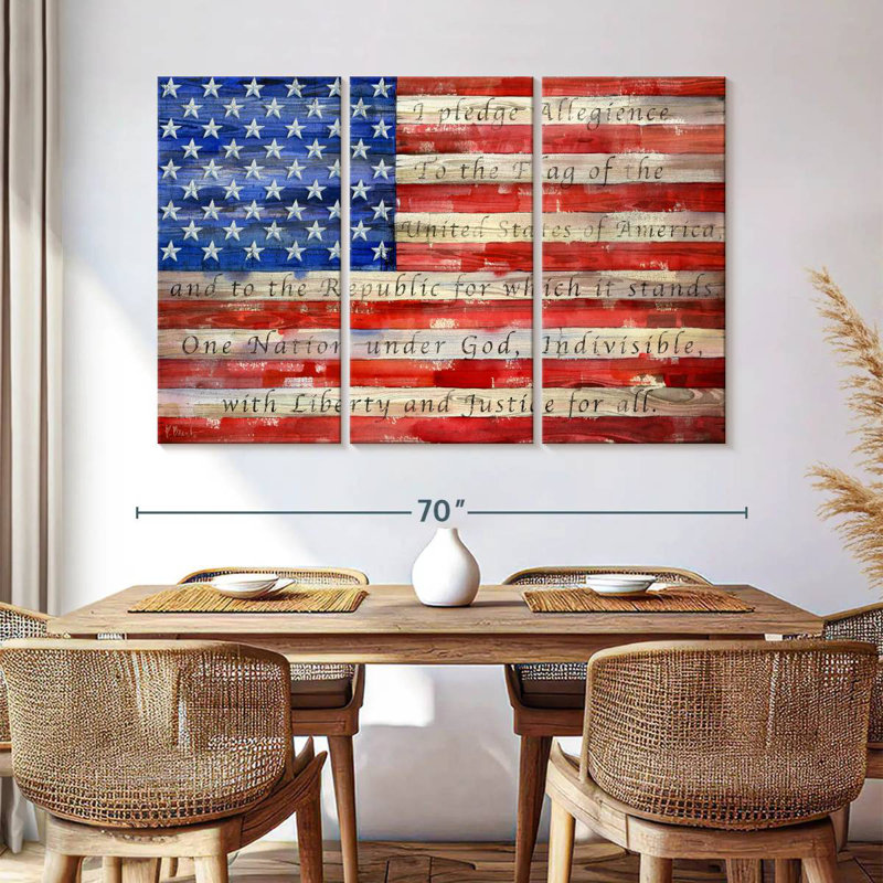 Borges All American Flag - Script, 42" H x 65" W