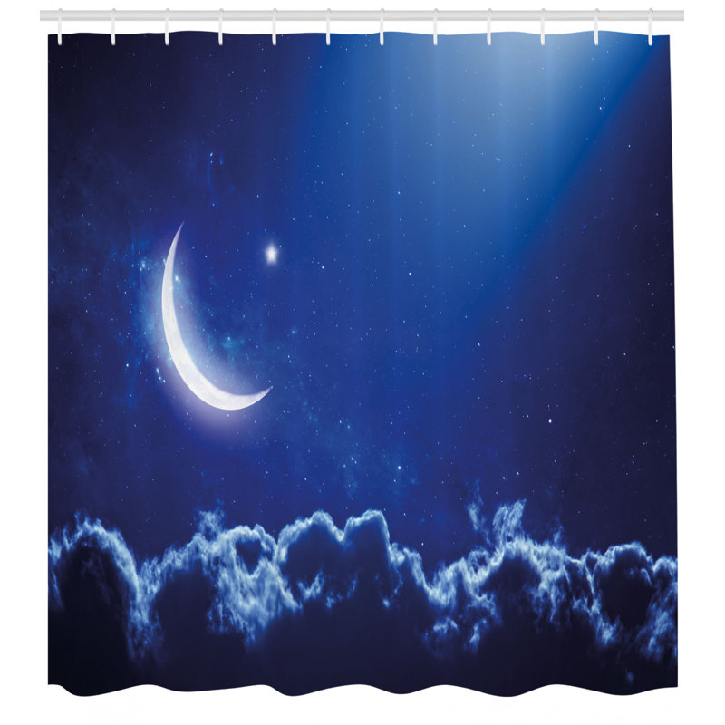 Shower Curtain with Hooks Included, 84" H x 69" W