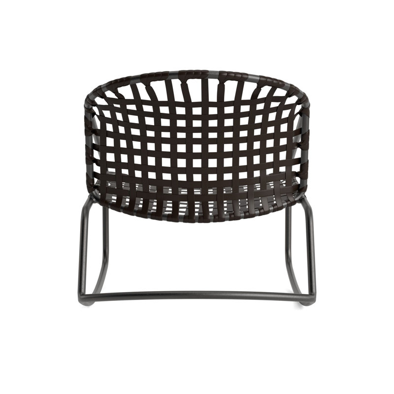 Kantan Outdoor Lounge Chair, Textured Pewter/Coffee