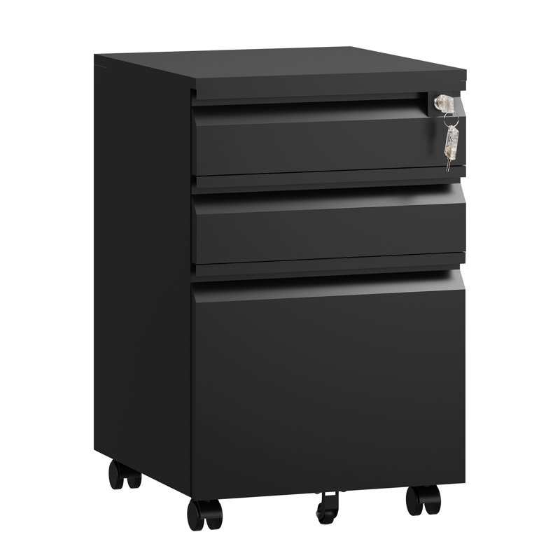 Drawer File Cabinet, Black