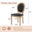Chaise de salle à manger en bois massif de style français avec garniture cloutée (ensemble de 2)-180223886