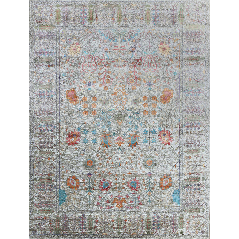 Tapis rectangulaire noué à la main, Rectangle 12 pi x 15 pi