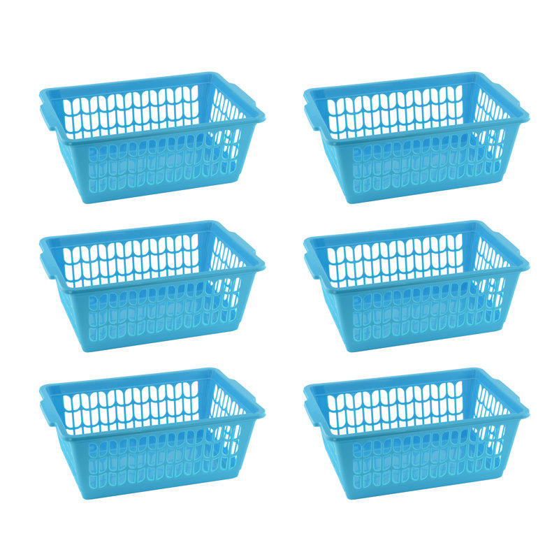 Ensemble de petits paniers en plastique, Bleu