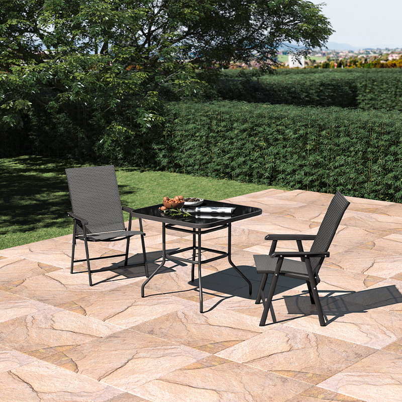 Daud 2 - Person Patio Dining Set with Square Table